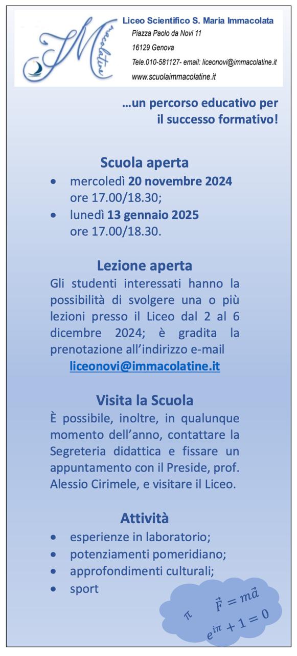 Scuola aperta Liceo