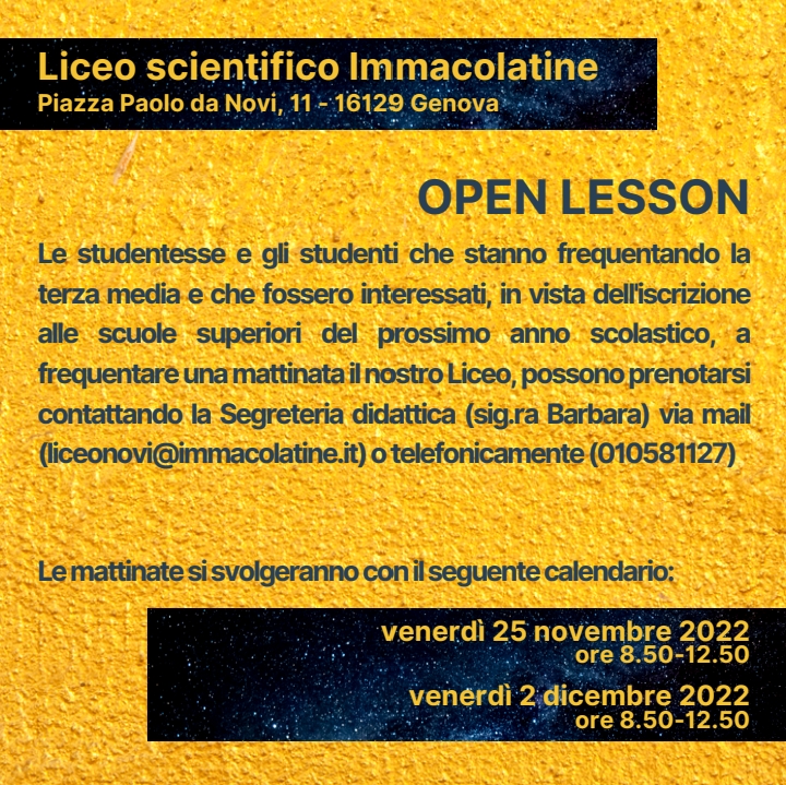 Open lesson Liceo